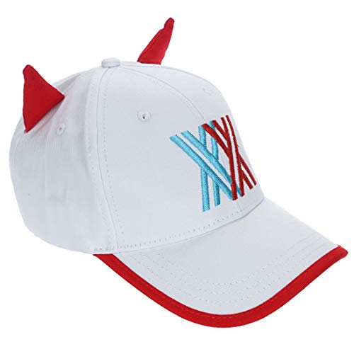 CoolChange Gorra de Darling in the FranXX con Zero Two Horns, blanco