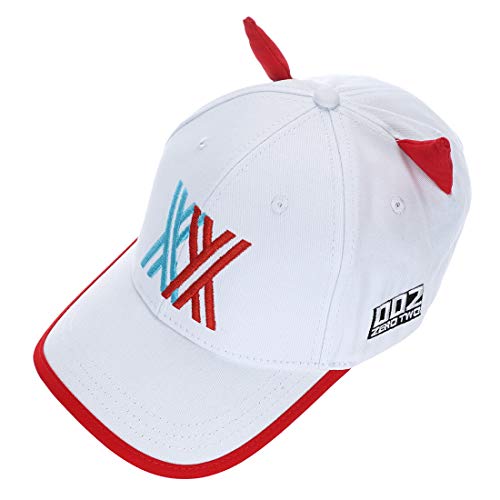 CoolChange Gorra de Darling in the FranXX con Zero Two Horns, blanco