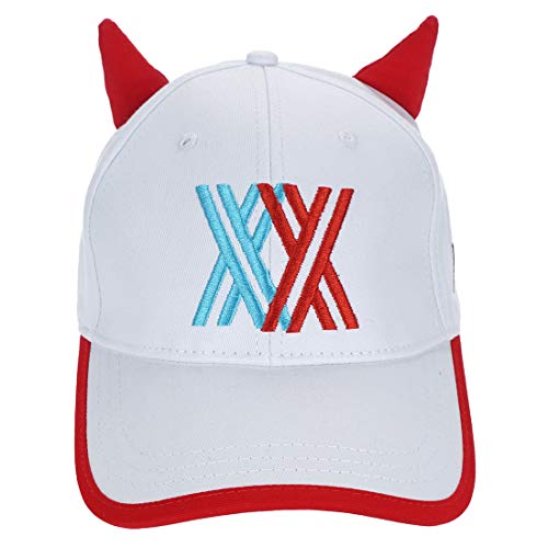 CoolChange Gorra de Darling in the FranXX con Zero Two Horns, blanco