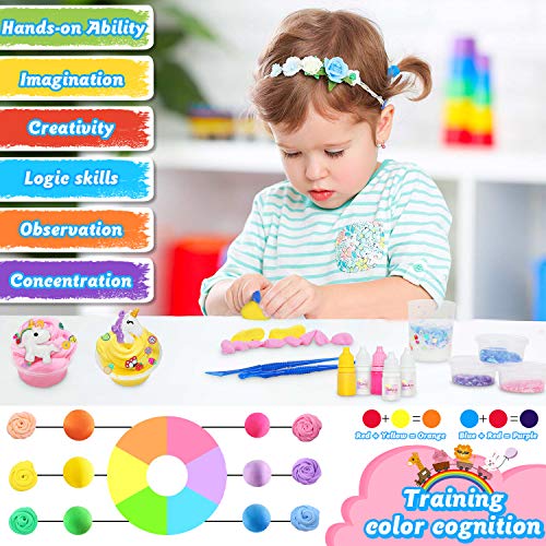 COOLJOY Kit de Slime, Slime Set DIY , 45 PSC Slime Hágalo Usted Mismo en una Caja, Original Stationery Slime con Activador de Arcilla, Regalo para Niñas Niños en Fiesta y Cumpleaños