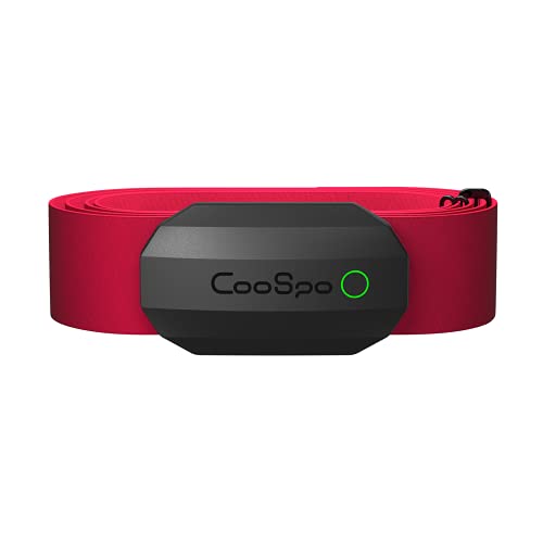 CooSpo Frecuencia Cardíaca Bluetooth Banda Monitor Sensor de Frecuencia Cardíaca Deportivo Ant+ para Garmin Wahoo Suunto Polar UA Run -SB-RD…
