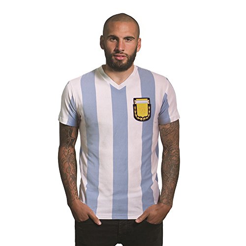 Copa Camiseta Argentina 1982 con Cuello en V para Hombre