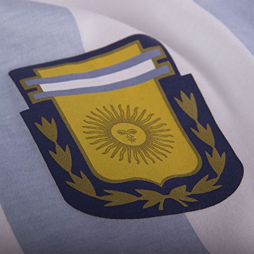Copa Camiseta Unisex de Cuello Redondo Argentina Capitano, Unisex niños, Camiseta Cuello Redondo, 6850, Blanco, 164