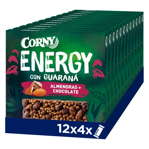 Corny Barritas Energy de Almendra y Chocolate con Leche, 12 estuches con 4 barritas 12x (4 x 25)