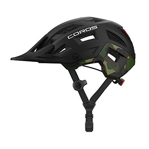 Coros SafeSound - Casco de Ciclismo de montaña con Sistema de Sonido de Apertura de Oreja, Alerta de Emergencia SOS, luz Trasera LED | Conexión Bluetooth para música y Llamadas de teléfono