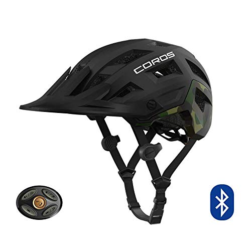 Coros SafeSound - Casco de Ciclismo de montaña con Sistema de Sonido de Apertura de Oreja, Alerta de Emergencia SOS, luz Trasera LED | Conexión Bluetooth para música y Llamadas de teléfono