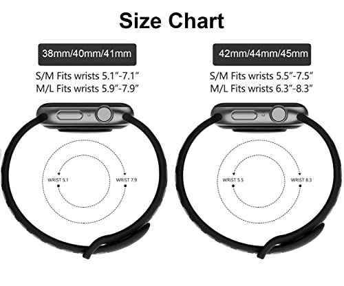 Correa Compatible con Apple Watch Serie 7 45 mm Serie 6 Serie 5 Serie 4 44 mm Serie 3 Serie 2 Serie 1 42 mm, Correa de Silicona Nike Sport