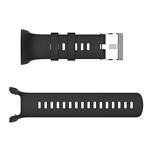 Correa de reloj de silicona negra para pulsera de metal de 22 mm, accesorios de repuesto para Suunto para Spartan Trainer Wrist HR