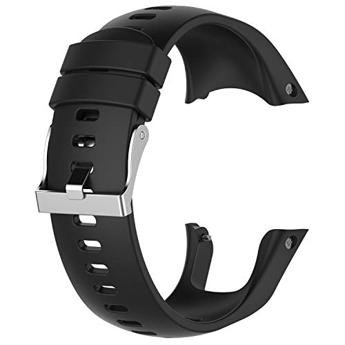 Correa de reloj de silicona negra para pulsera de metal de 22 mm, accesorios de repuesto para Suunto para Spartan Trainer Wrist HR