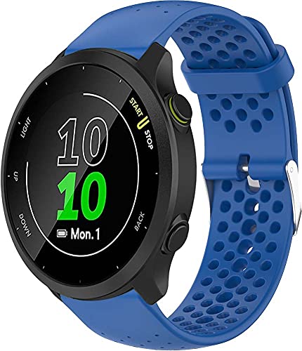 Correa de Reloj de Silicona Suave Compatible con Garmin Forerunner 158 / Forerunner 55, Repuesto Ideal (Pattern 7)