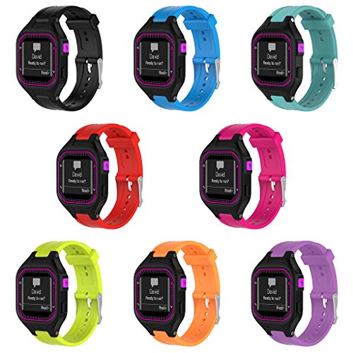 Correa de repuesto de silicona con herramientas para Garmin Forerunner 25 Watch Mujer Correa