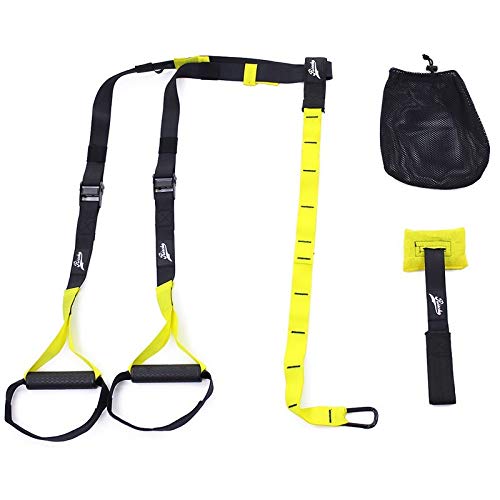 Correas de Suspensión Portátiles | Entrenamiento De Suspensión con Correa Ajustable con Anclaje para Puerta Y Agarre En Goma Rígida | Entrenamiento de Resistencia | P3-2
