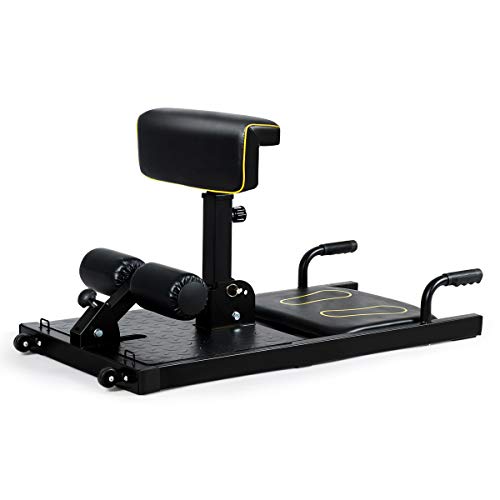 COSTWAY Máquina para Sentadillas Profundas Altura Ajustable Ejercicios Entrenador de Piernas para Gimnasio Hogar Carga hasta 120kg