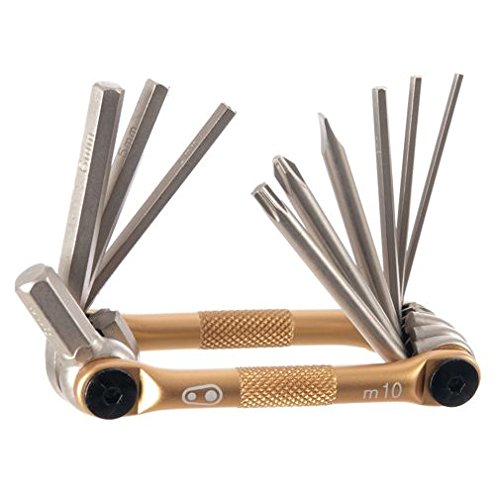 Crank Brothers Multi-10 Tool - Juego de Llaves y Herramientas para Bicicleta Dorado Talla:Each