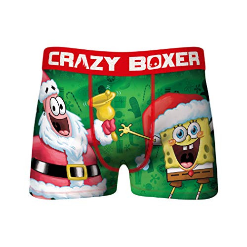 Crazy Boxers Bob Esponja Squarepants & Patrick Holiday 2 Paquetes de ropa interior Boxer Calzoncillos