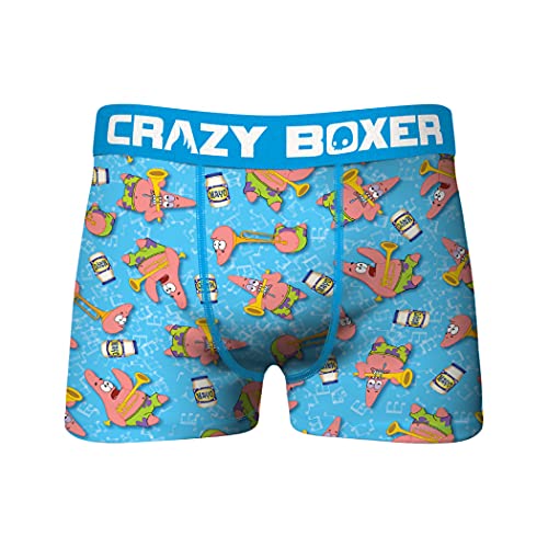 CRAZYBOXER Crazy Boxers - Calzoncillos tipo bóxer para hombre, talla XL, diseño de Bob Esponja
