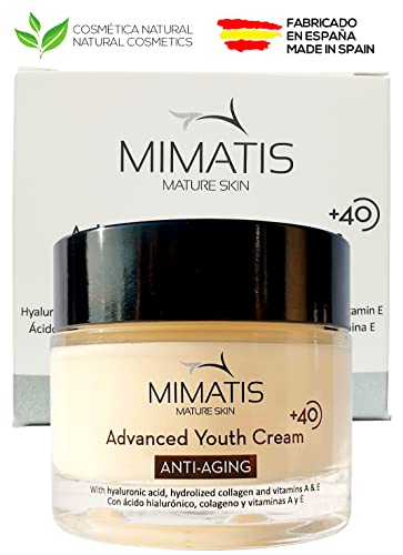 Crema Hidratante Antiarrugas Pieles Maduras +40 Reafirmante con Retinol, Ácido Hialurónico, Vitamina A/E y Colágeno - Día y Noche - para Cara y Cuello- Fabricada en España - Alta Calidad