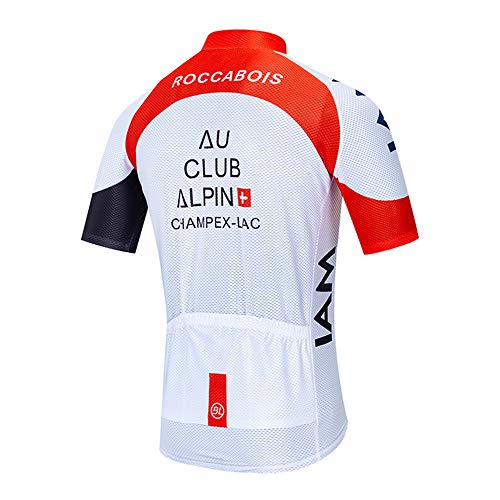 Cremallera del Equipo Profesional Maillot Ciclismo Hombre Manga Corta