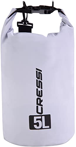Cressi Dry Bag Mochila Impermeable para Actividades Deportivas, Unisex Adulto, Blanco, 5 L
