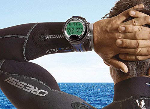 Cressi Leonardo Ordenador de Buceo, Adultos Unisex, Negro/Azul, Talla Única