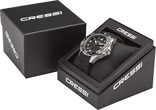 Cressi Manta Watch Reloj  Submarino, Negro/Grigio Camou/Correa Tejida Grigio Camou, Uni