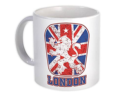 Cresta de Londres : Taza de Regalo : País de bandera de expatriado Reino Unido Inglaterra - Blanco