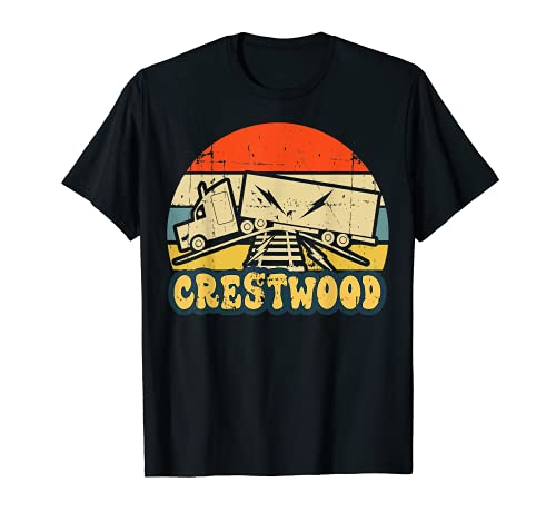 Crestwood Kentucky KY Tourism Semi Truck en vías de ferrocarril Camiseta