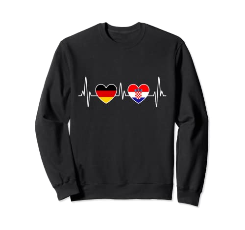 Croacia Alemania latido del corazón ECG Viaje Croacia Sudadera