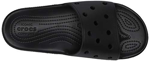 Crocs Classic Crocs Slide Unisex Adulta Zuecos, Negro (Black), 43/44 EU