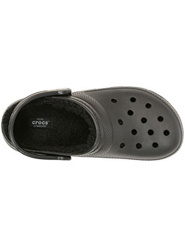 Crocs Classic Lined Clog, Zuecos Unisex Adulto, Negro, 46/47 EU