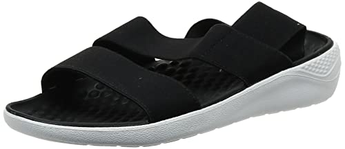 Crocs LiteRide Stretch Sandal W Mujer Sandali, Negro (Black/Black), 39/40 EU