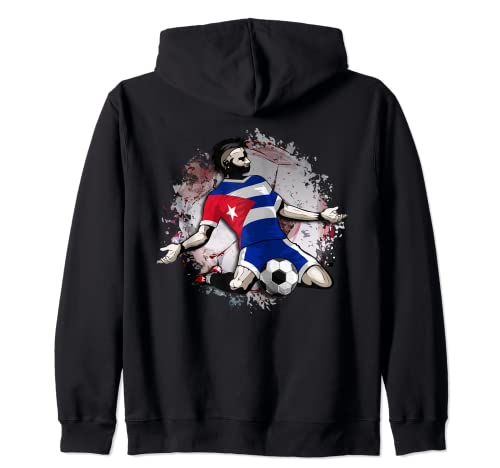 Cuba Fútbol Bandera Nacional Cubana Football Lovers Sport Sudadera con Capucha