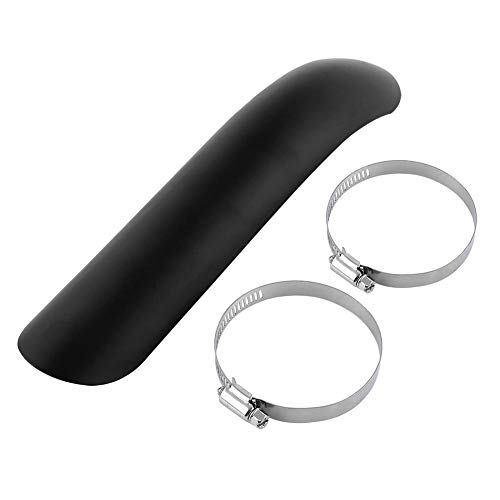 Cubierta de Escape de Motocicleta Qiilu Protector de Calor de Tubo de Escape Juego de 3 Piezas sin Agujeros y doblado Negra