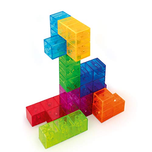 Cubimag Pro – Lúdilo, Juego Educativo para niños, Rompecabezas magnético, Juego de Viaje, Juguetes educativos, Puzzle 3D, Potencia la lógica y la visión Espacial, Multicolor