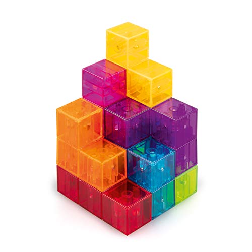 Cubimag Pro – Lúdilo, Juego Educativo para niños, Rompecabezas magnético, Juego de Viaje, Juguetes educativos, Puzzle 3D, Potencia la lógica y la visión Espacial, Multicolor