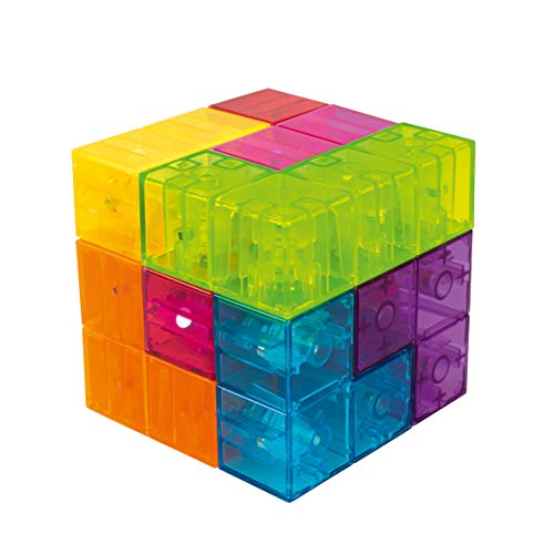 Cubimag Pro – Lúdilo, Juego Educativo para niños, Rompecabezas magnético, Juego de Viaje, Juguetes educativos, Puzzle 3D, Potencia la lógica y la visión Espacial, Multicolor