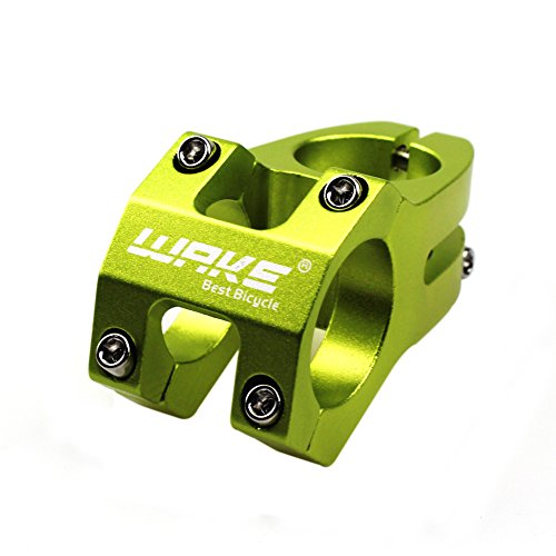 CYSKY Bike Stem 31.8 45mm Aleación de Aluminio Mountain Bike Stem Corto del Manillar de la Bicicleta para la mayoría de Las Bicicletas BMX MTB Road Bike (Verde)