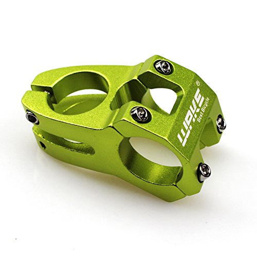CYSKY Bike Stem 31.8 45mm Aleación de Aluminio Mountain Bike Stem Corto del Manillar de la Bicicleta para la mayoría de Las Bicicletas BMX MTB Road Bike (Verde)