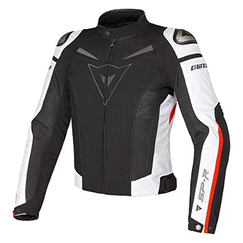 Dainese 1735143_858 Chaqueta Moto, Negro/Blanco/Rojo, 50 EU