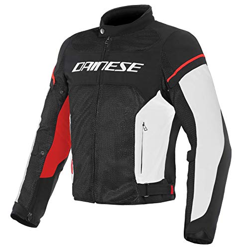 Dainese 1735196_858 Air-Frame D1 Tex, Negro/Blanco/Rojo, 50 EU