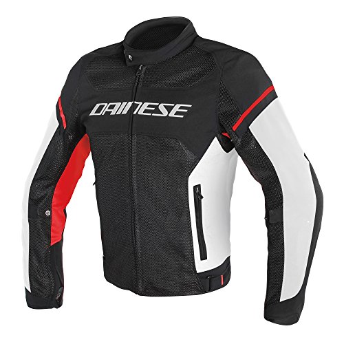 Dainese 1735196_858 Air-Frame D1 Tex, Negro/Blanco/Rojo, 50 EU