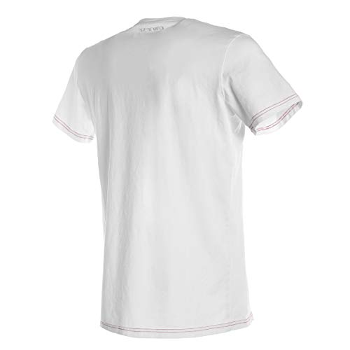 Dainese 1896742-602-L Camiseta, Blanco/Rojo, L