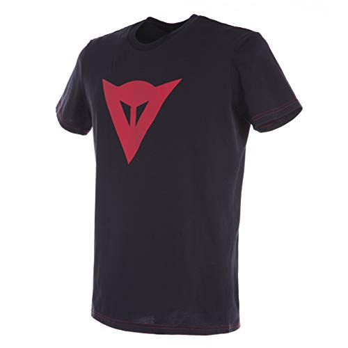 Dainese 1896742-606-L Camiseta, Negro/Rojo, L