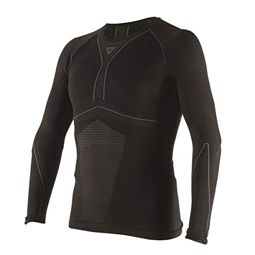 Dainese D-CORE DRY TEE LS Camiseta de Moto, Negro/Antracite, Talla XL/X