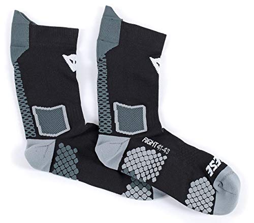 Dainese-D-CORE MID calcetín, Negro/Antracite, Talla M