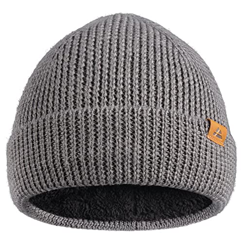 DANISH ENDURANCE Polar Fleece Merino Beanie One Size Grey 1-Pack