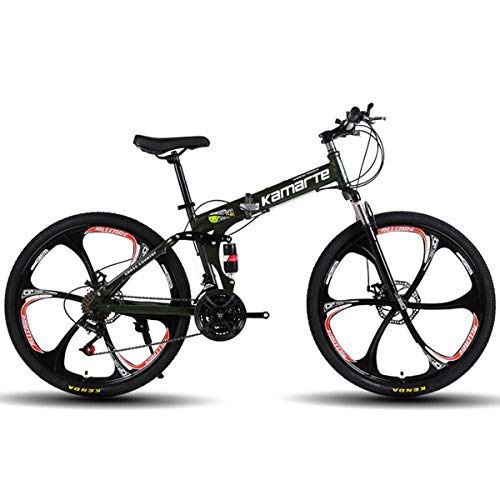Dapang Bicicleta de montaña de Doble suspensión Completa, con Ruedas de 26 Pulgadas/Cuadro de Aluminio con Frenos de Disco, transmisión Shimano de 27 velocidades, 5,21Speed