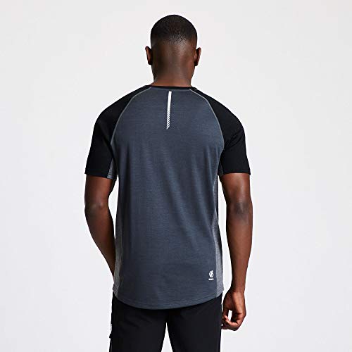 Dare2b Conflux tee T-Shirts/Polos/Vests, Hombre, Ebony Grey/Black, Small