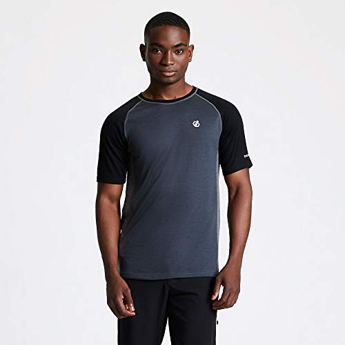 Dare2b Conflux tee T-Shirts/Polos/Vests, Hombre, Ebony Grey/Black, Small