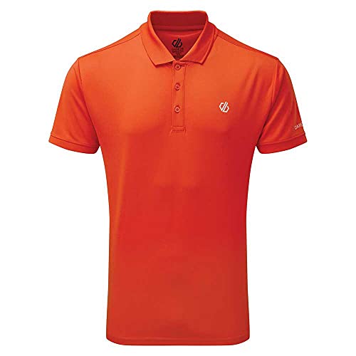 Dare2b Delineate-Polo Ligero con Bolsillo con 3 Compartimentos T-Shirts/Polos/Vests, Hombre, Trail Blaze, XXXL